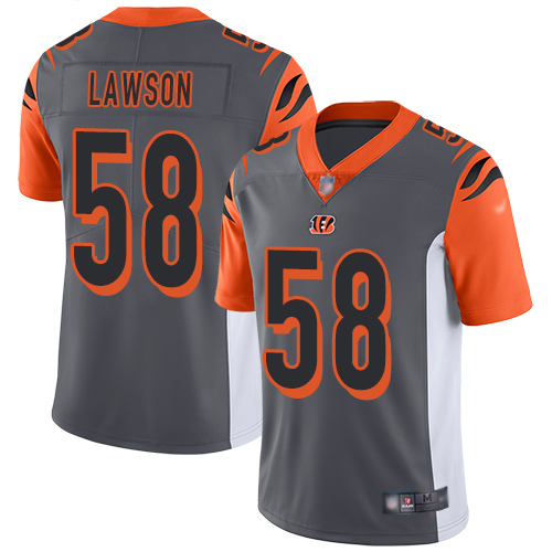 Cincinnati Bengals Limited Silver Men Carl Lawson Jersey NFL Footballl #58 Inverted Legend